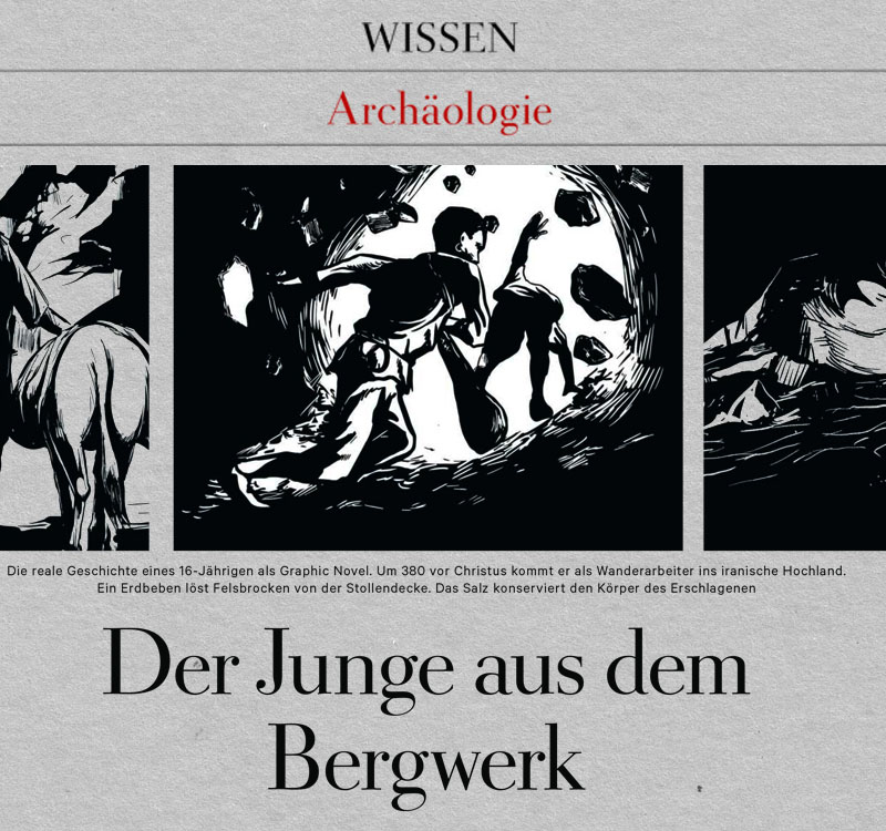 Tod im Salz illustrations by Sasan featured in Die Zeit