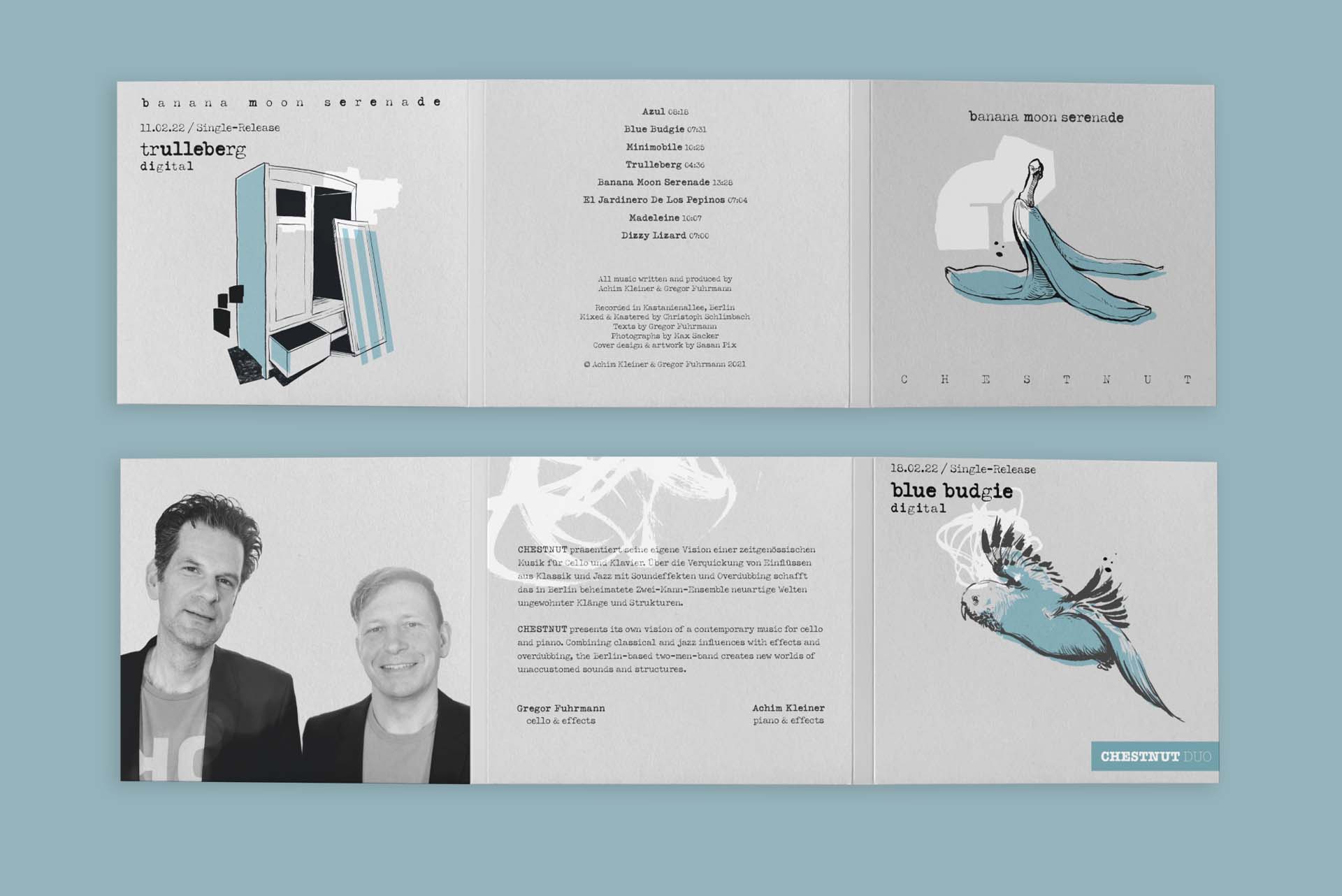 Album cover design for Berlin based Jazz Duo Chestnut