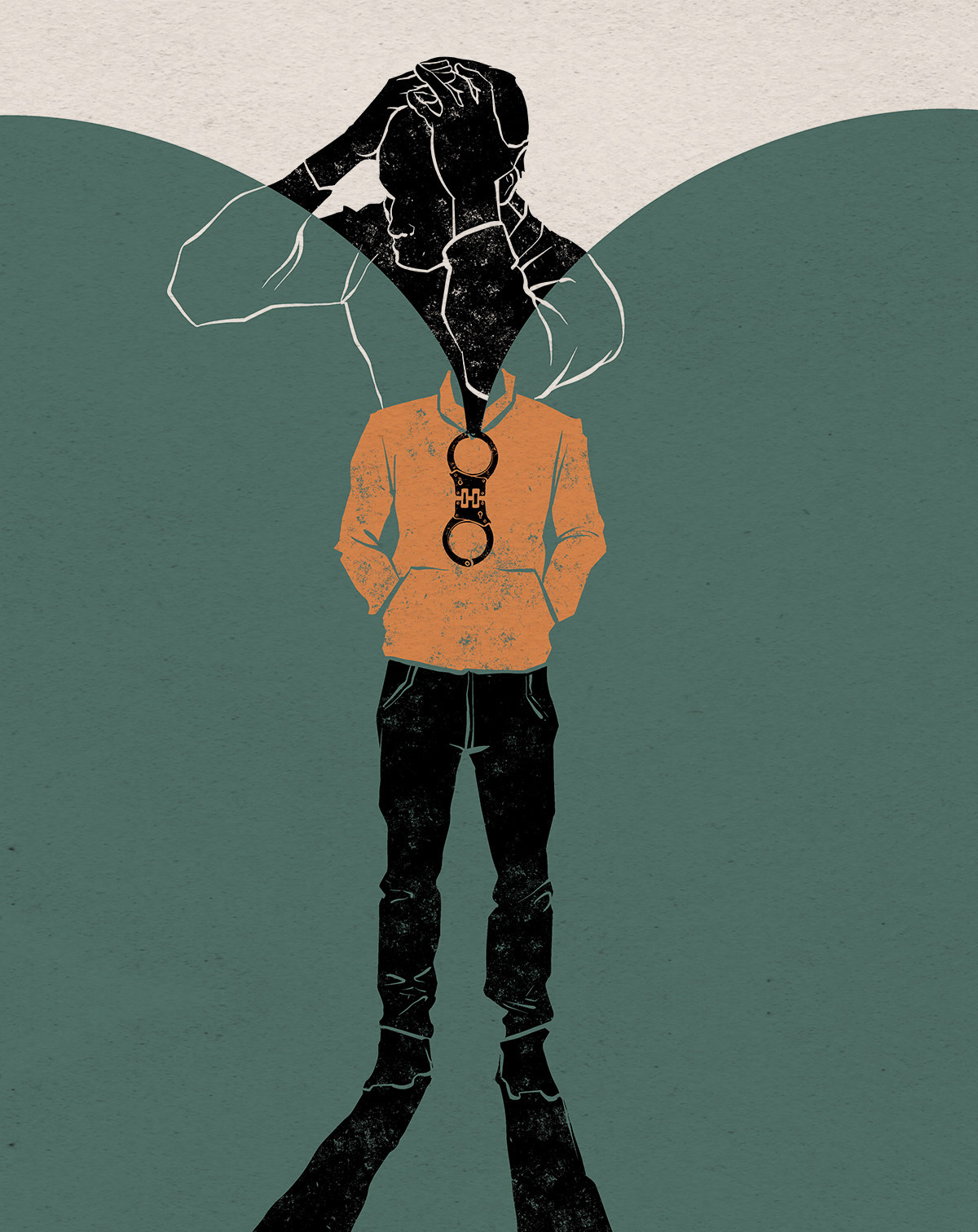 Illustration for an article on mental health and crime in the city of Berlin for German newspaper Tagesspiegel.