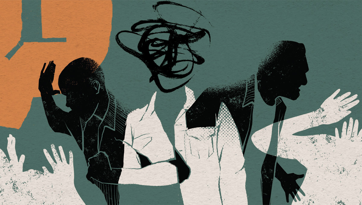 Illustration for an article on mental health and crime in the city of Berlin for German newspaper Tagesspiegel.